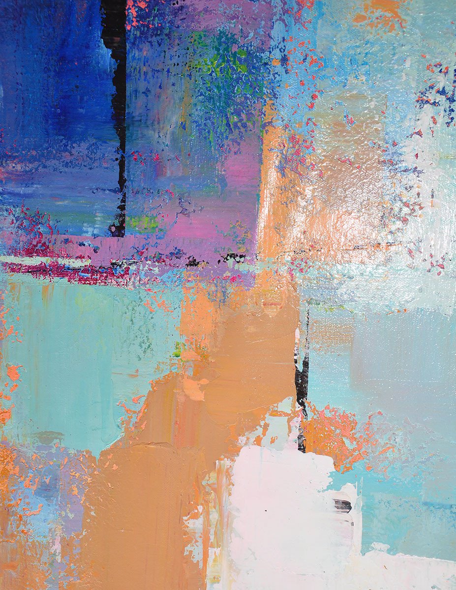 Palette Knife Contemporary Art #L37A - Click Image to Close